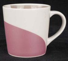 Starbucks Rose Pink & Gray Curve 2005 Coffee Mug